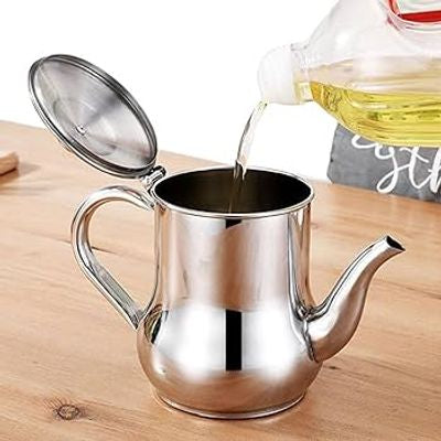 Oil Strainer Pot 32oz (Silver)