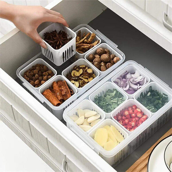 6 Grid Fridge Storage Box Container - Image 7